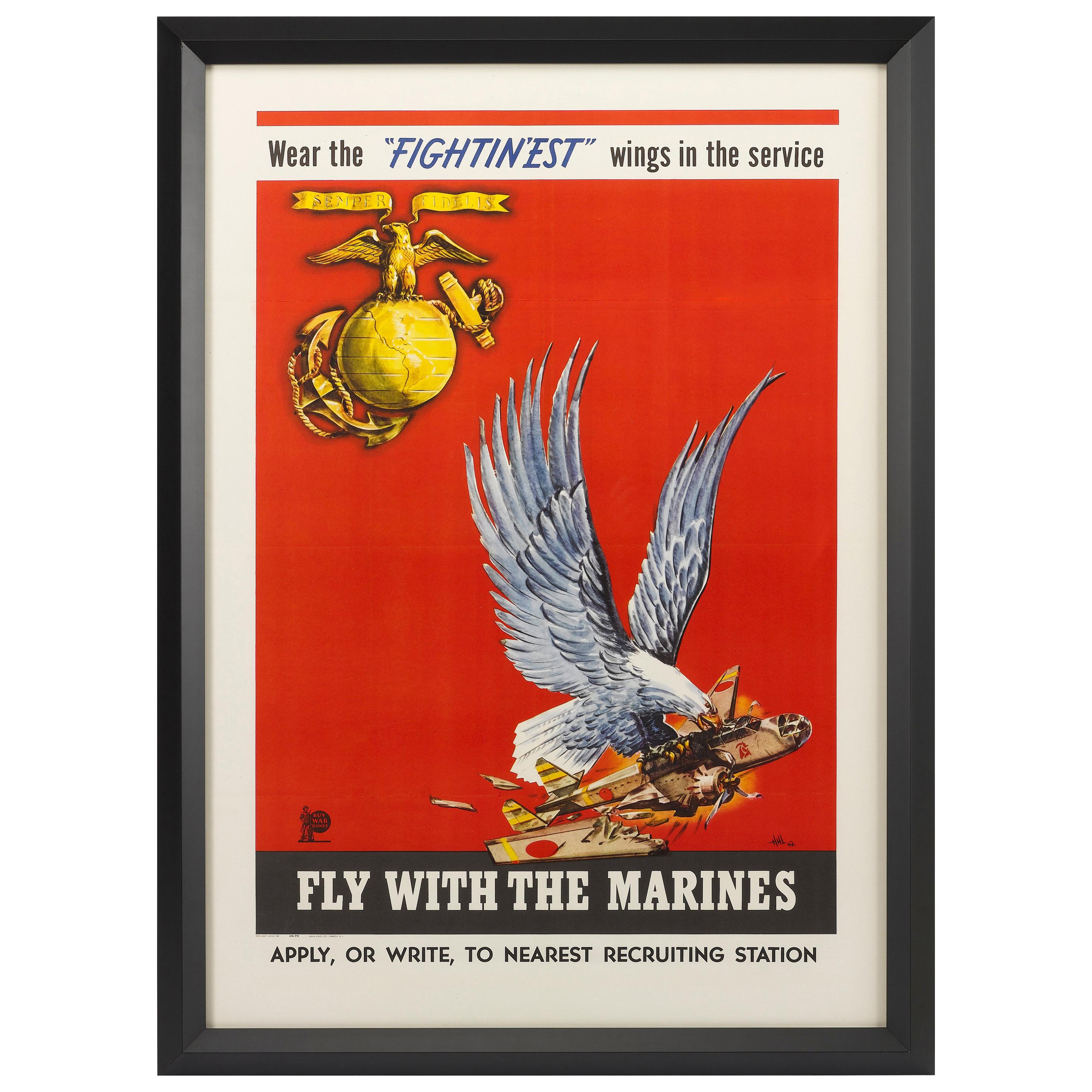 Fly with the Marines World War II Recruitment Poster