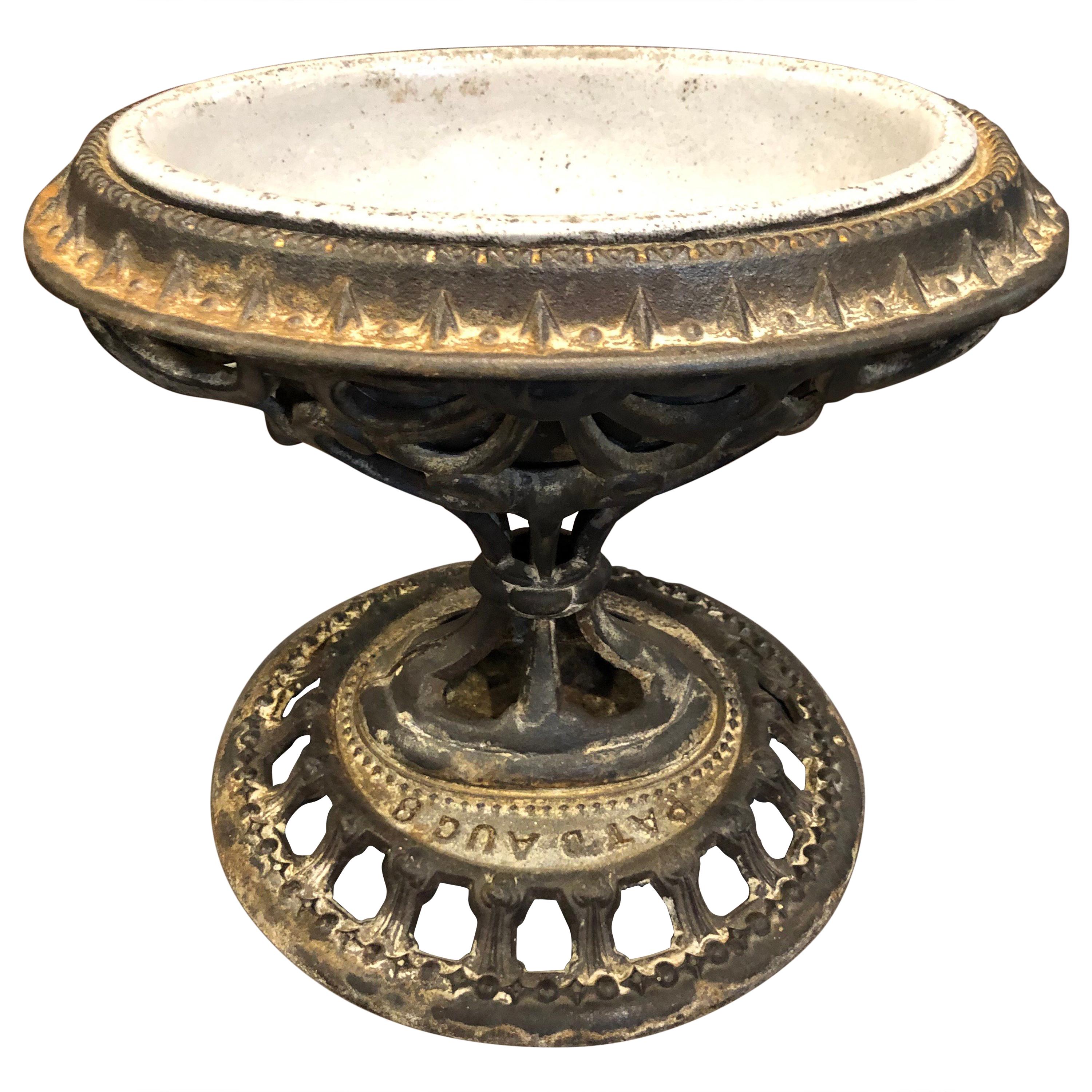 1865 Victorian Religious Holy Water Font or Cachepot