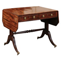 Early 19th Century English Regency Mahogany Sofa Table