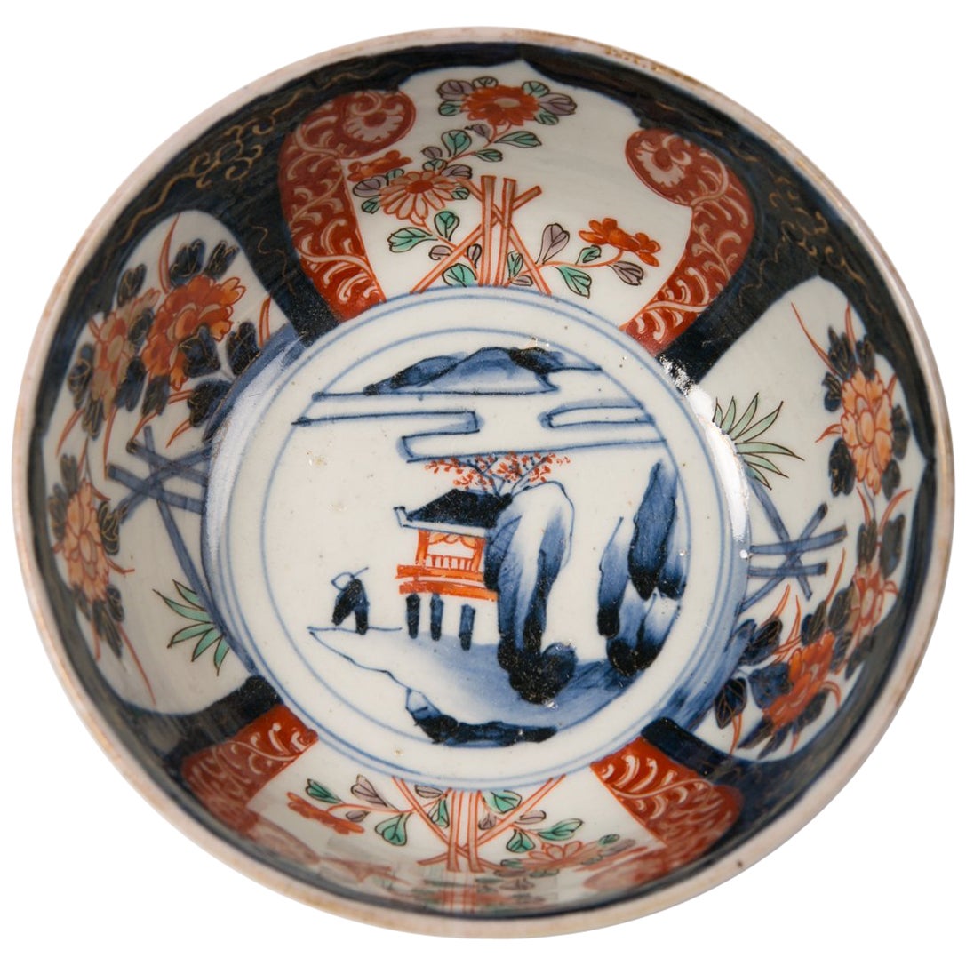 Antique Imari Fluted Japanese Bowl, circa 18901910 For Sale at 1stDibs