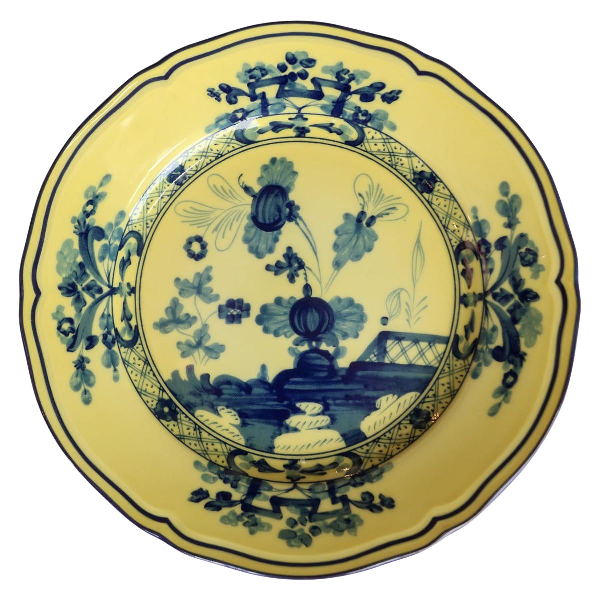 Richard Ginori Oriente Italiano Citrino Yellow Bread Plate