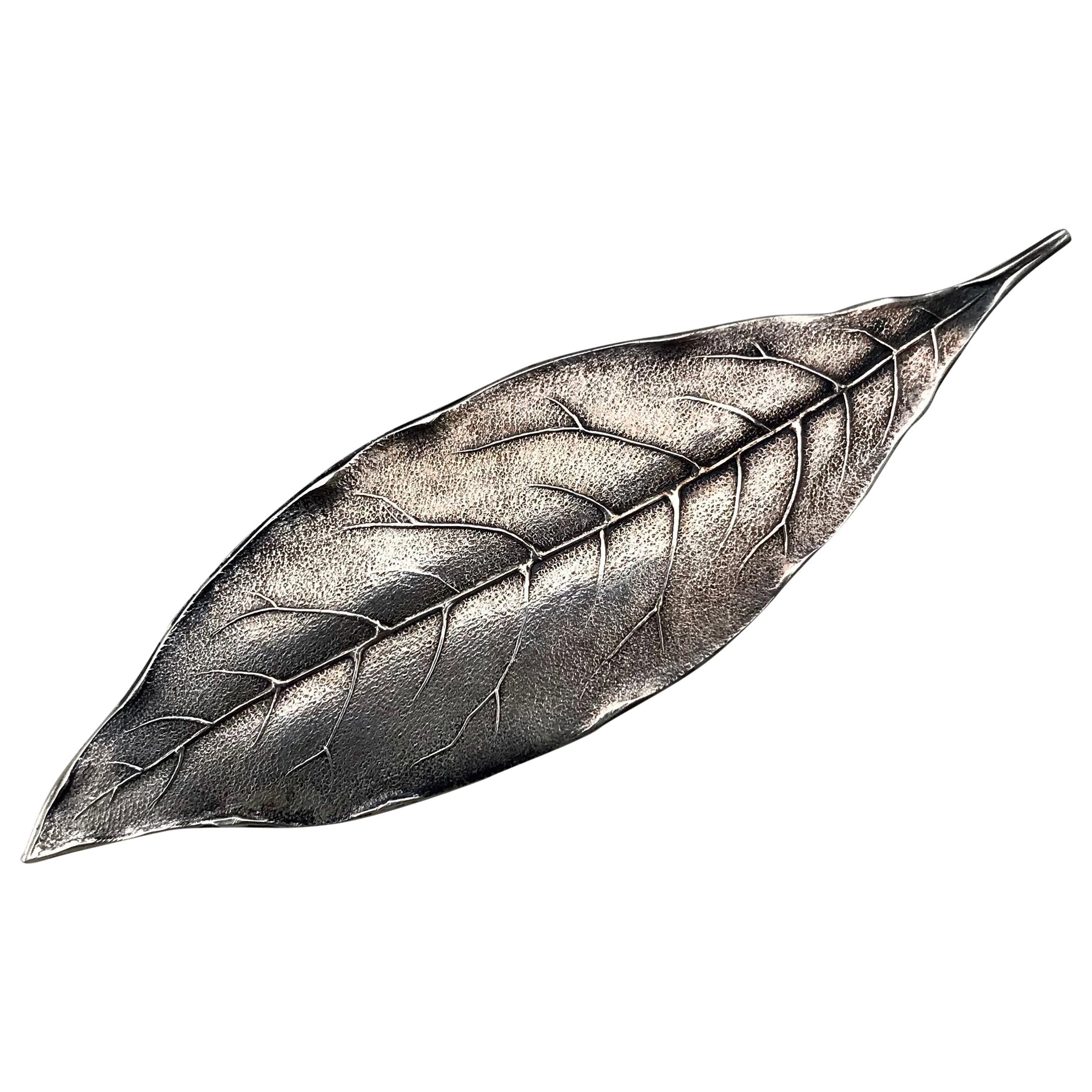 Sterling Silver Leaf Form Bookmark/Page Keep