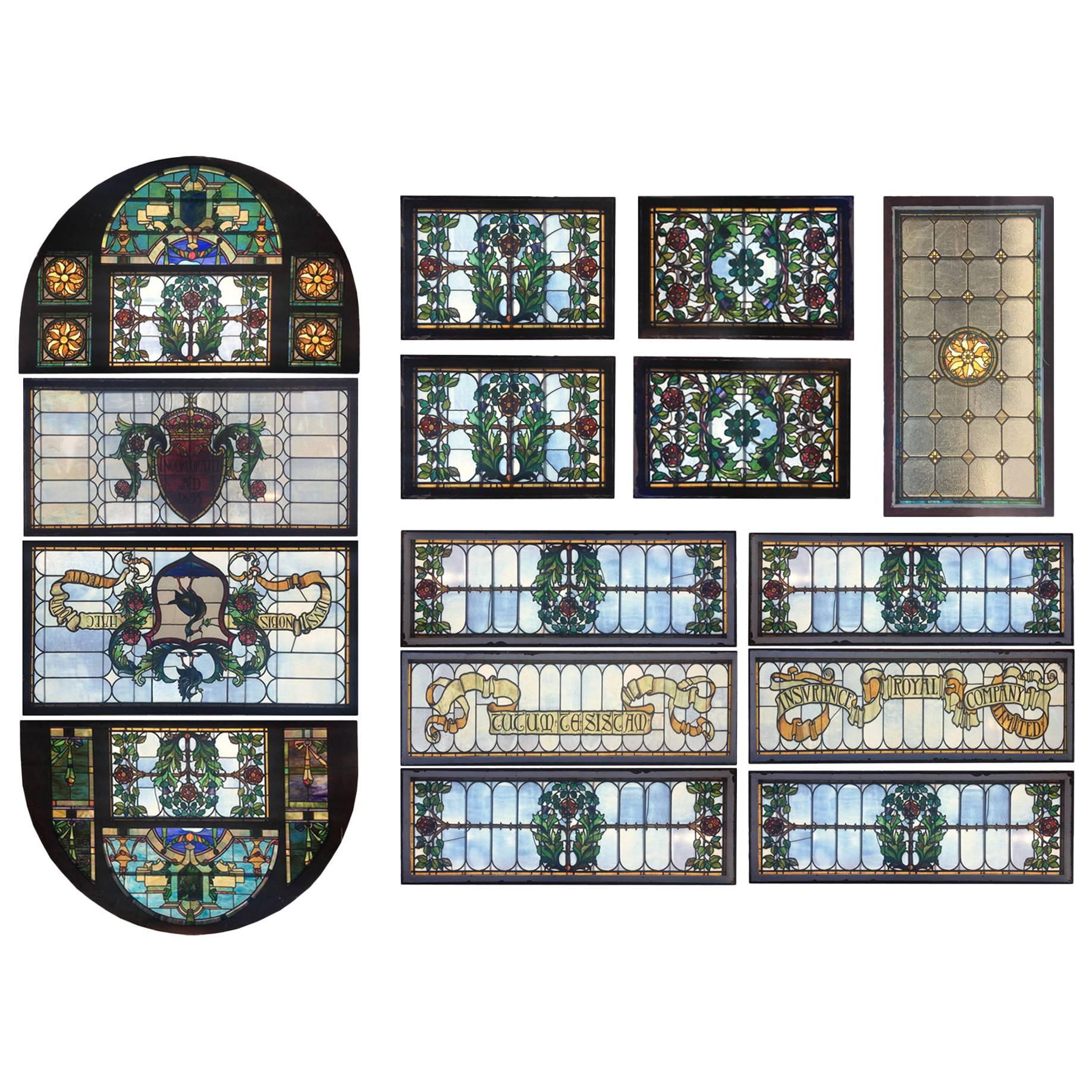"Building a Mansion" Stained Glass Ceiling Landmark Building S.F. For Sale
