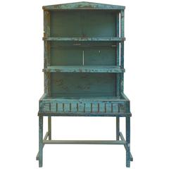 French 19th Century Painted Open Buffet with Shelving 2