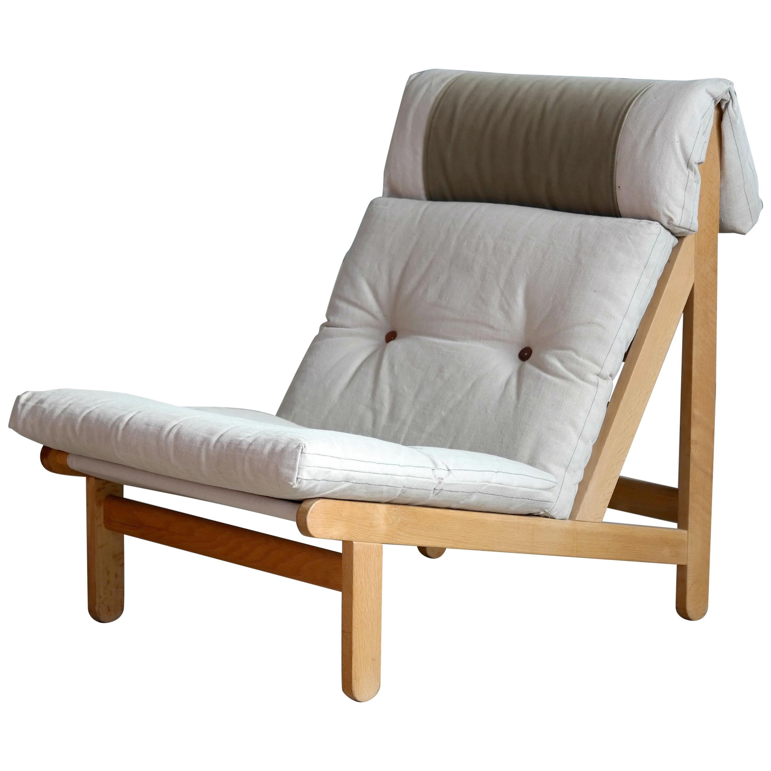 Danish 1960s Rag Chair in Oak by Bernt Petersen for Chiang