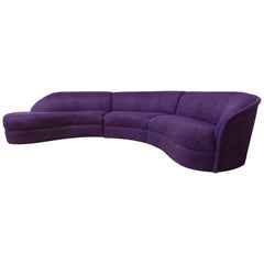 Three Piece Curved Sectional Cloud Sofa