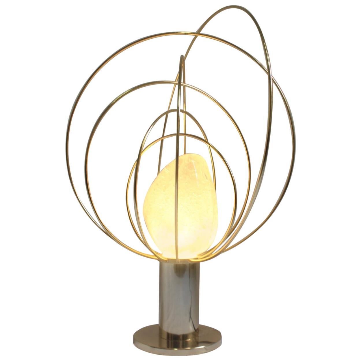 1970s Midcentury Barnaba Table Lamp by Angelo Brotto for Fase For Sale