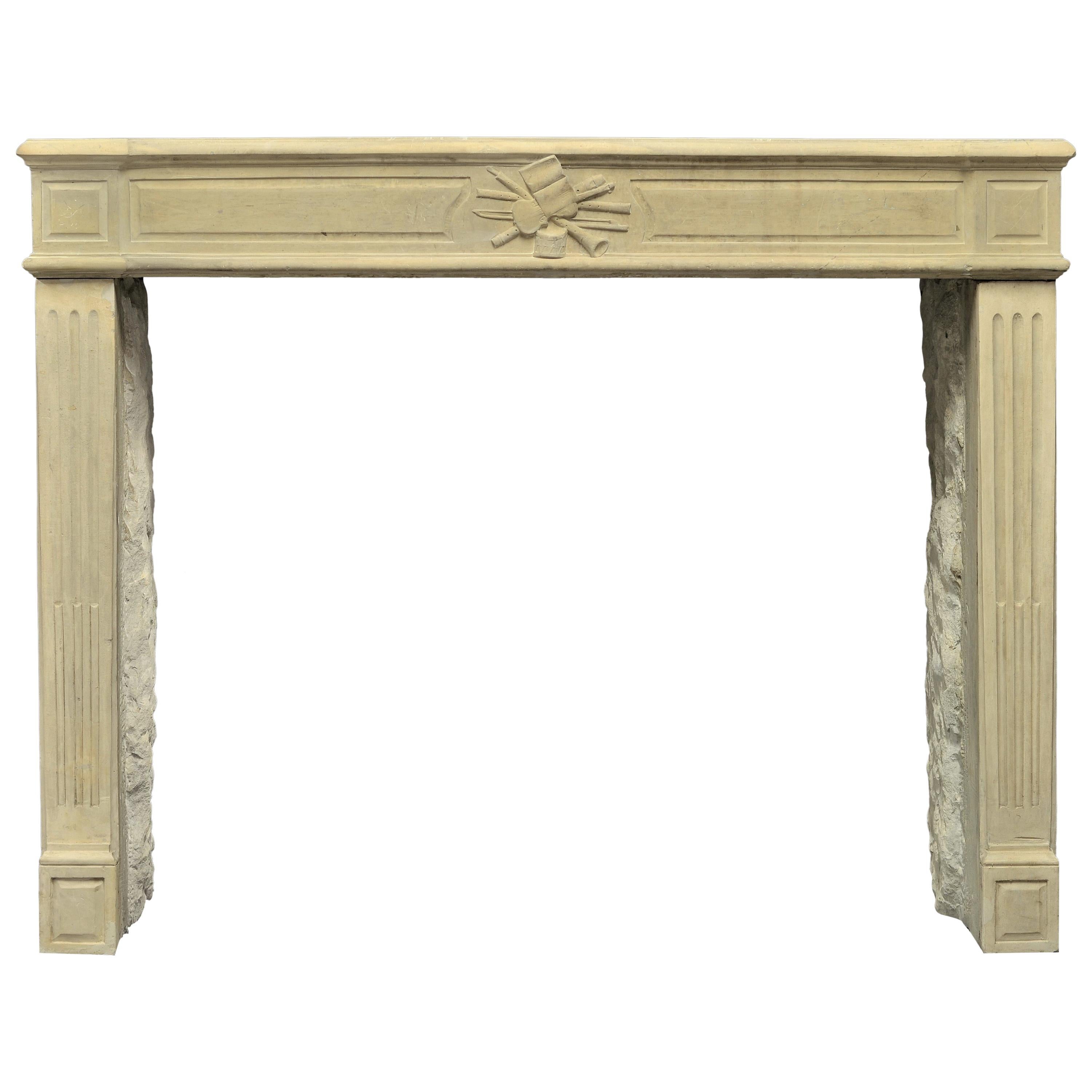 Lovely French Antique Louis XVI Fireplace Mantel