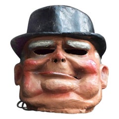 Winston Churchill Kopf aus Pappmaché