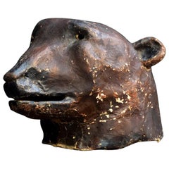 Vintage Papier Mâché Theatre Bears Head