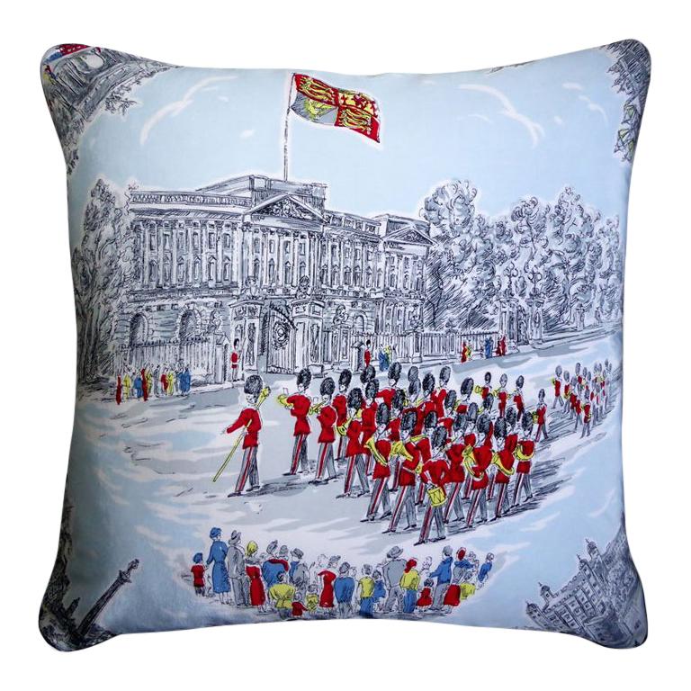 Vintage Cushions "Buckingham Palace" Bespoke Luxury Silk Pillow, Made in London