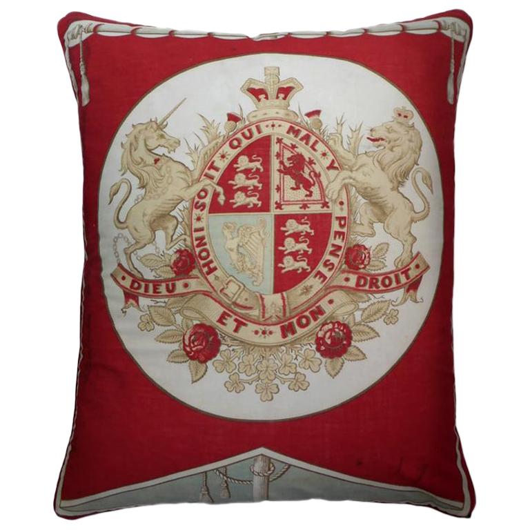 Vintage Luxury Cushions 'Dieu et Mon Droit' Bespoke Collectable - Pillow Cushion