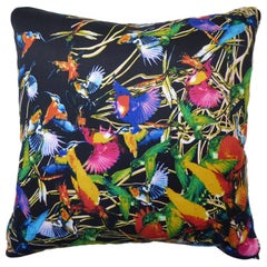 Vintage Luxury Silk Cushion "Hummingbirds" Bespoke Pillow - British Made