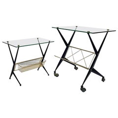 Midcentury 1950s Italian Side Tables by Angelo Ostuni for Frangi Milano