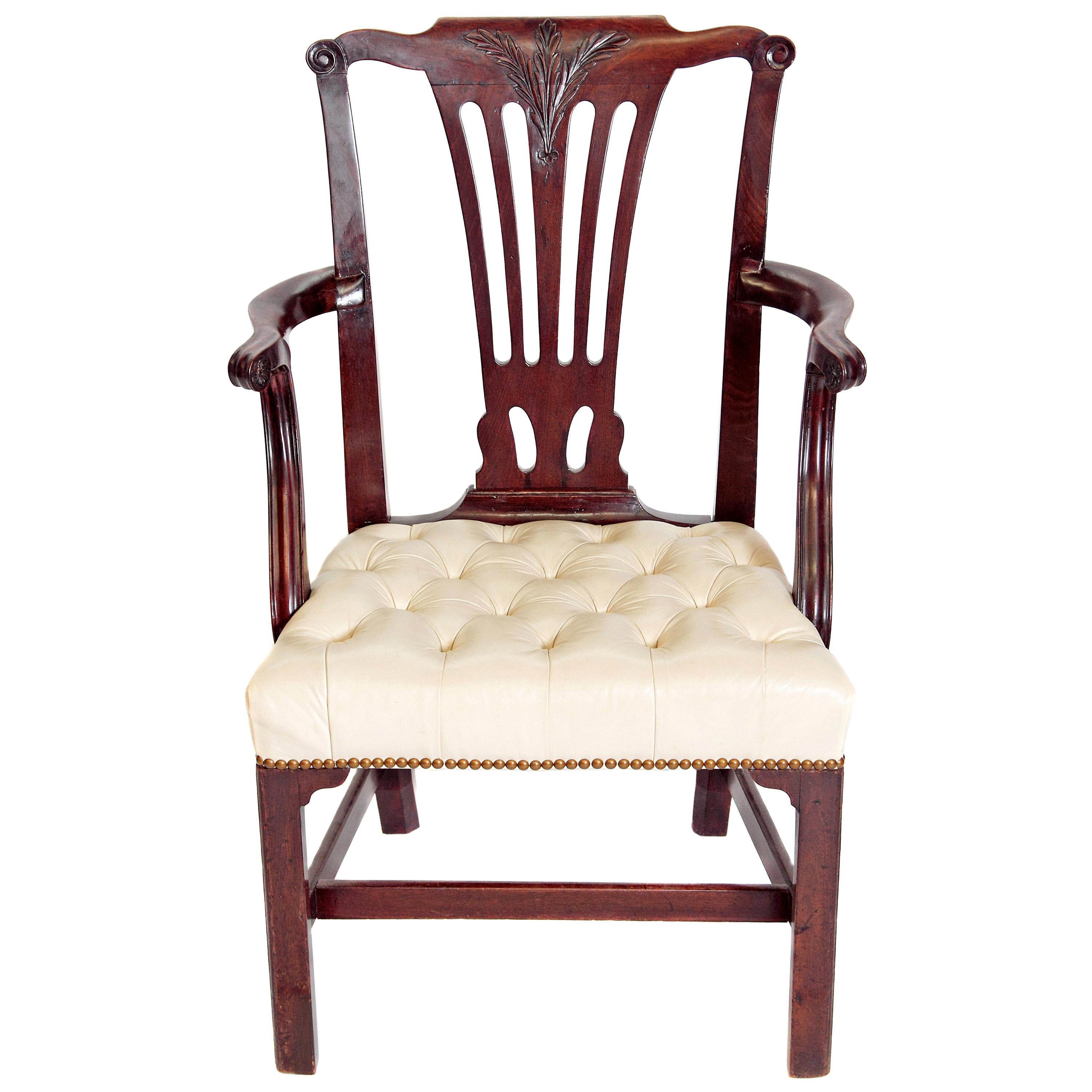 Late 18th Century Chippendale Mahogany Armchair