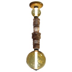 Pillars of Meerschaum, Amber Treasure Lamp in Meerschaum by Feyza Kemahlioglu