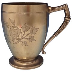Ivy by Whiting Sterling Silver Cup with Ivy Design Bright-Cut #58T