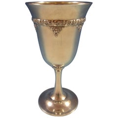 Normandie by Wallace Sterling Silver Goblet Gold Washed #116