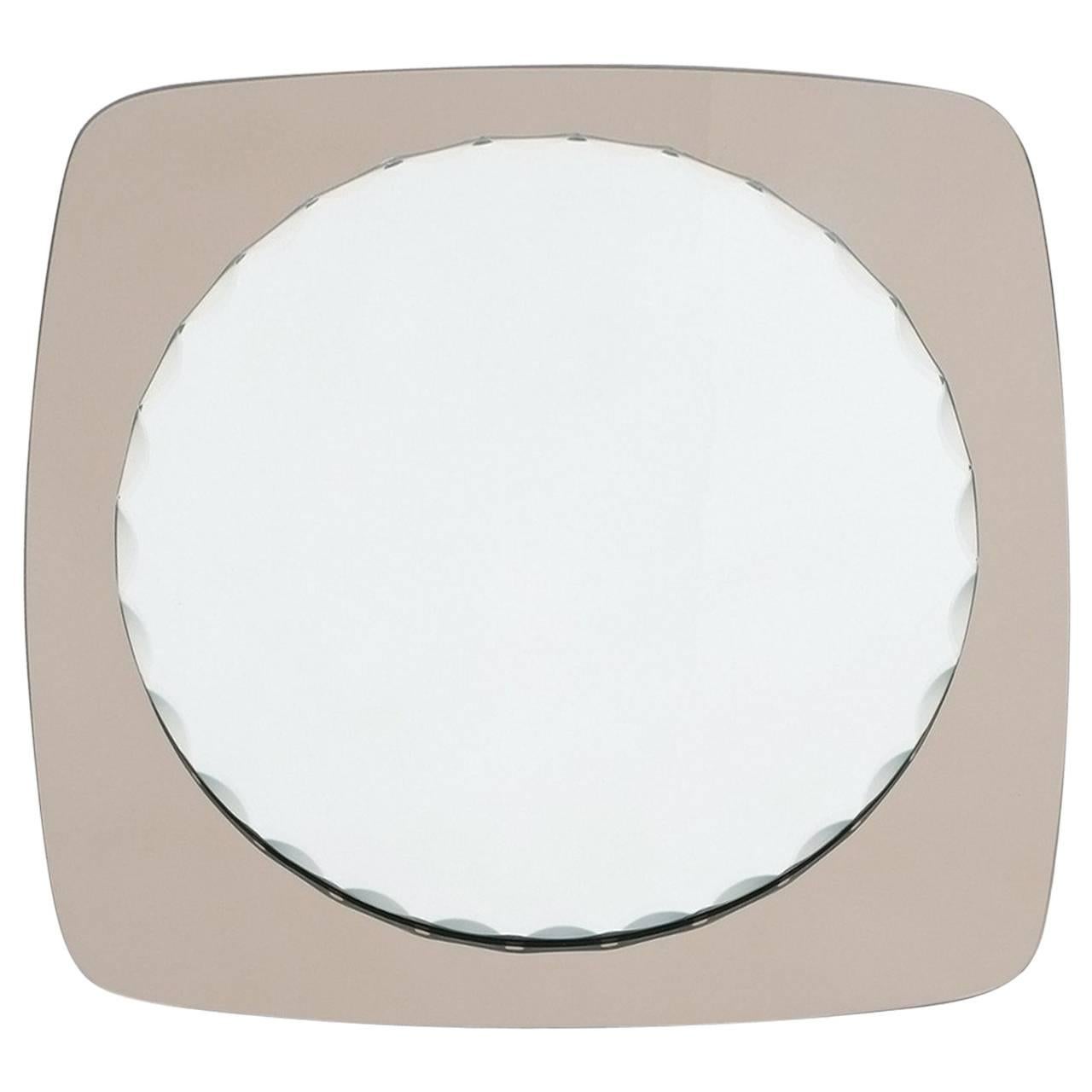 Italian Scalloped Mirror in the Style of Fontana Arte