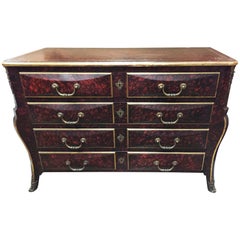 French Faux Tortoise-Shell Commode, Attributed to Jensen