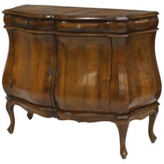 Italian Rococo Style Walnut Chest Cabinet
