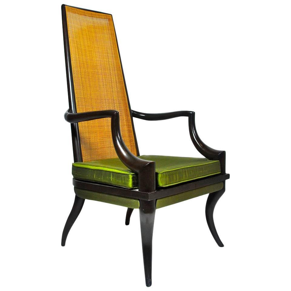 Unique Sculpted Tall Back Chair For Sale