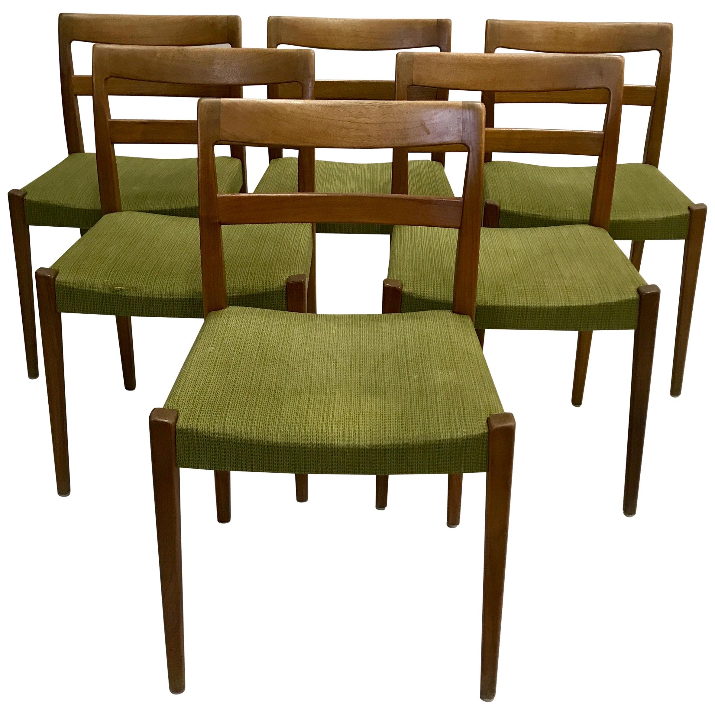 Set of Six Vintage Swedish Dining Chairs by Nils Jonsson for Troeds Bjärnum For Sale