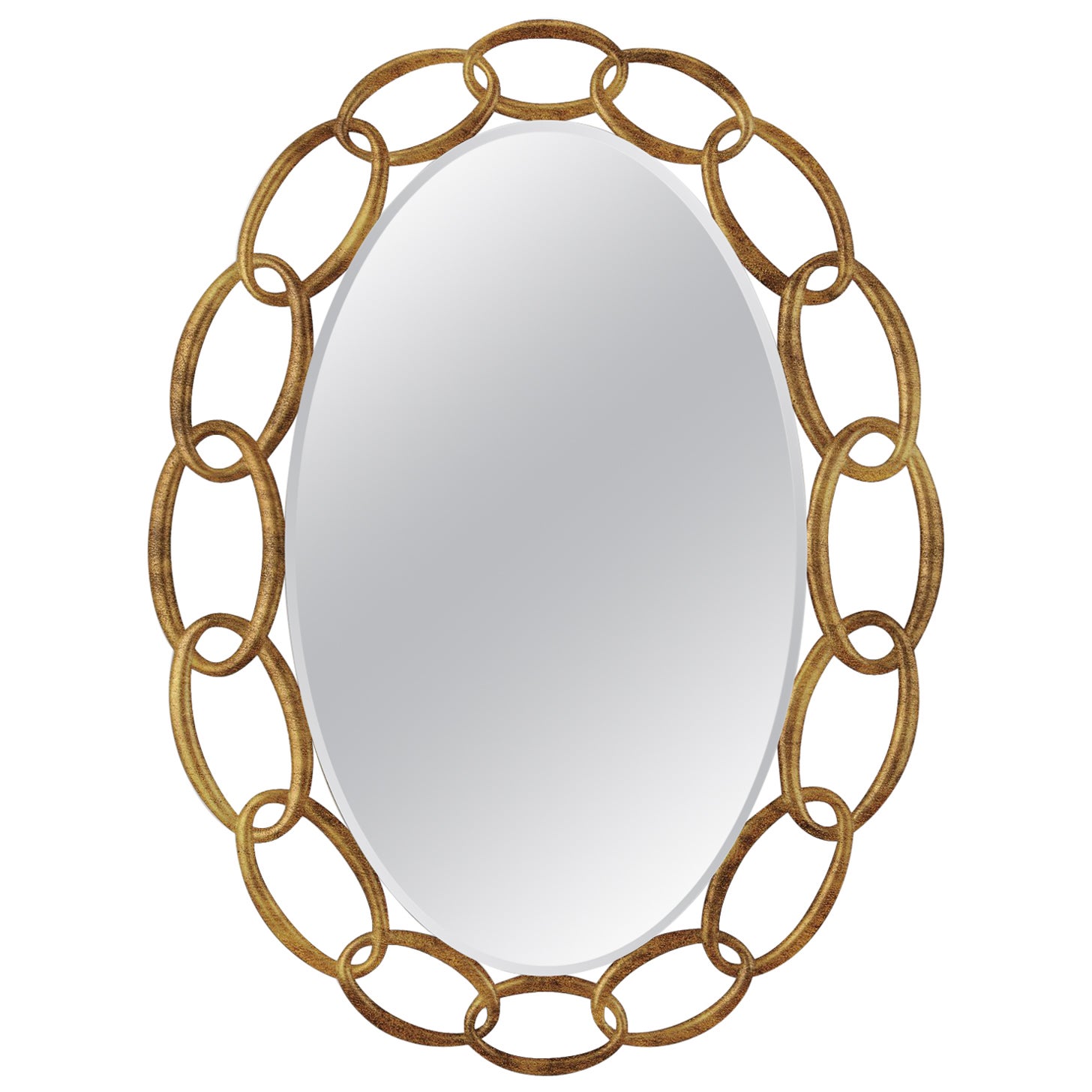 Deco Revival Mirror In Gold and Silver Leaf Finish at 1stDibs