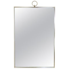 Midcentury Wall Mirror with Ring Finial Accent by Turner, circa 1960s