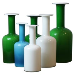 Collection of 6 Holmgaard Carnaby Gulvase Vases