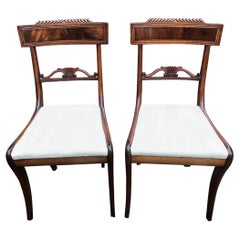 Pair of William IV Mahogany Bar Back Dining Chairs