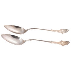 Antique Pair of Corinthian Pattern Serving Spoons by Gorham