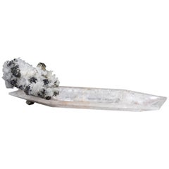 Studio Greytak 'Crystal Bling Bowl 13' Quartz, Pyrite, Hand Carved Rock Crystal