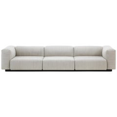 Vitra Soft Modular Three-Seat Sofa in Pearl Reed by Jasper Morrison