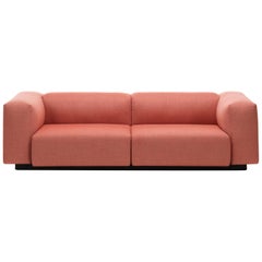 Vitra Soft Modular 2-Seat Sofa in Rose and Dark Orange Credo by Jasper Morrison