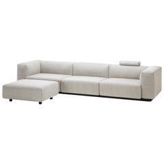 Vitra Soft Modular Three-Seat Sofa in Pearl Reed by Jasper Morrison