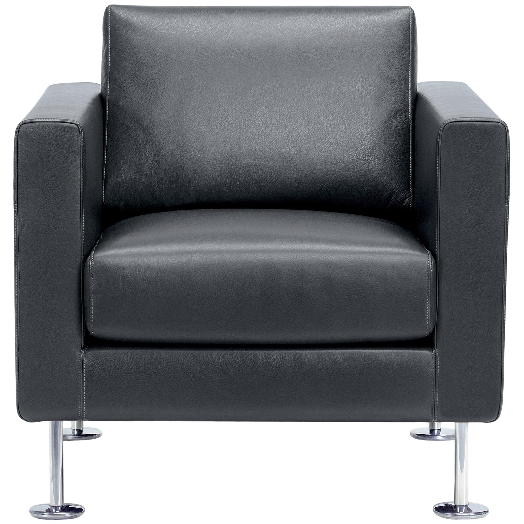 Vitra Park Armchair in Asphalt Leather by Jasper Morrison im Angebot