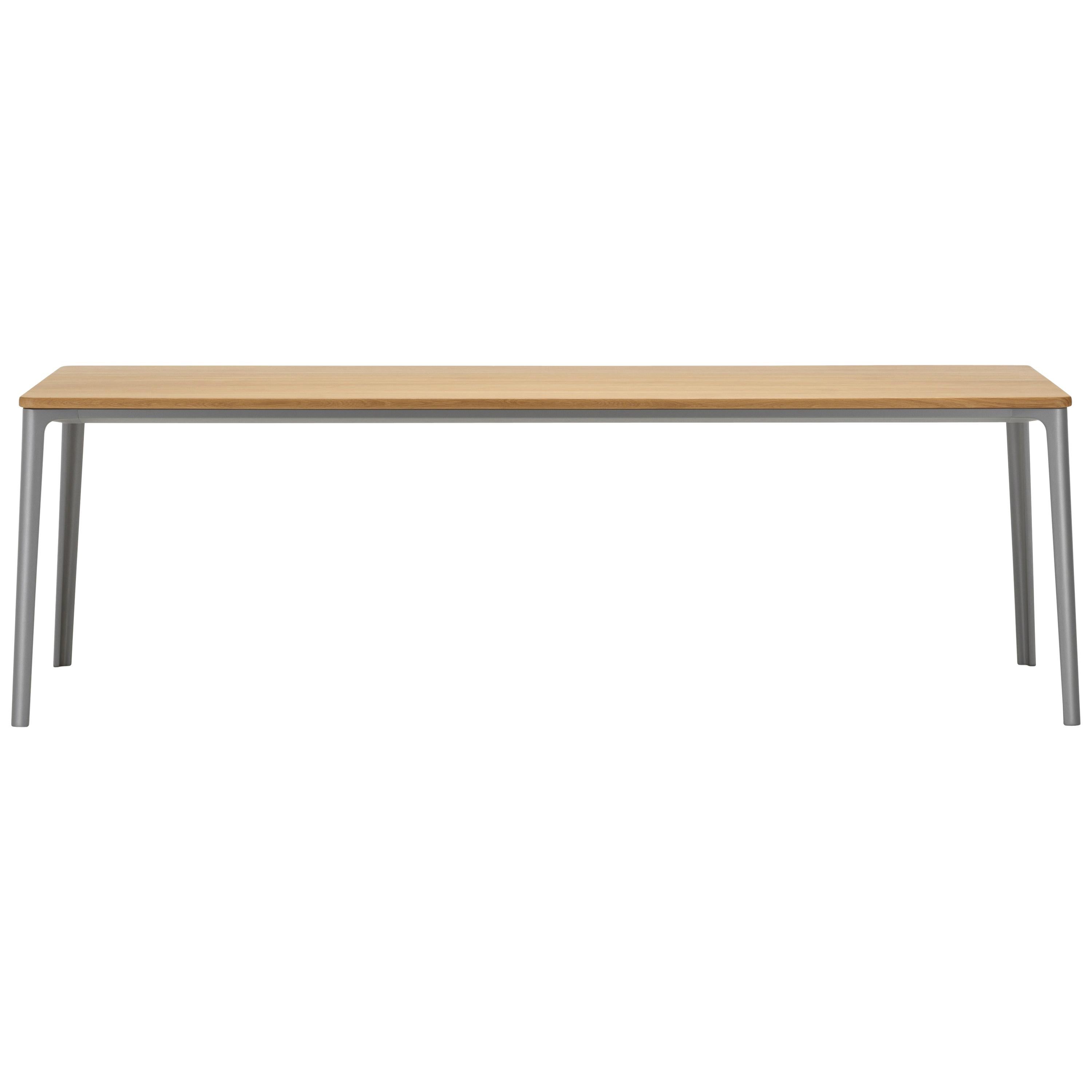Vitra Plate Dining Table in Natural Oak and Earth Grey Base by Jasper Morrison im Angebot