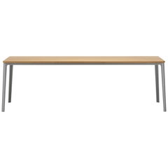 Vitra Plate Dining Table in Natural Oak and Earth Grey Base by Jasper Morrison