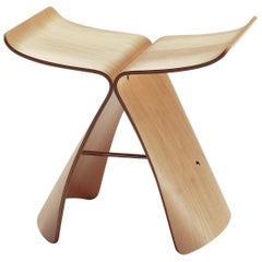 Vitra Butterfly Stool in Maple by Sori Yanagi