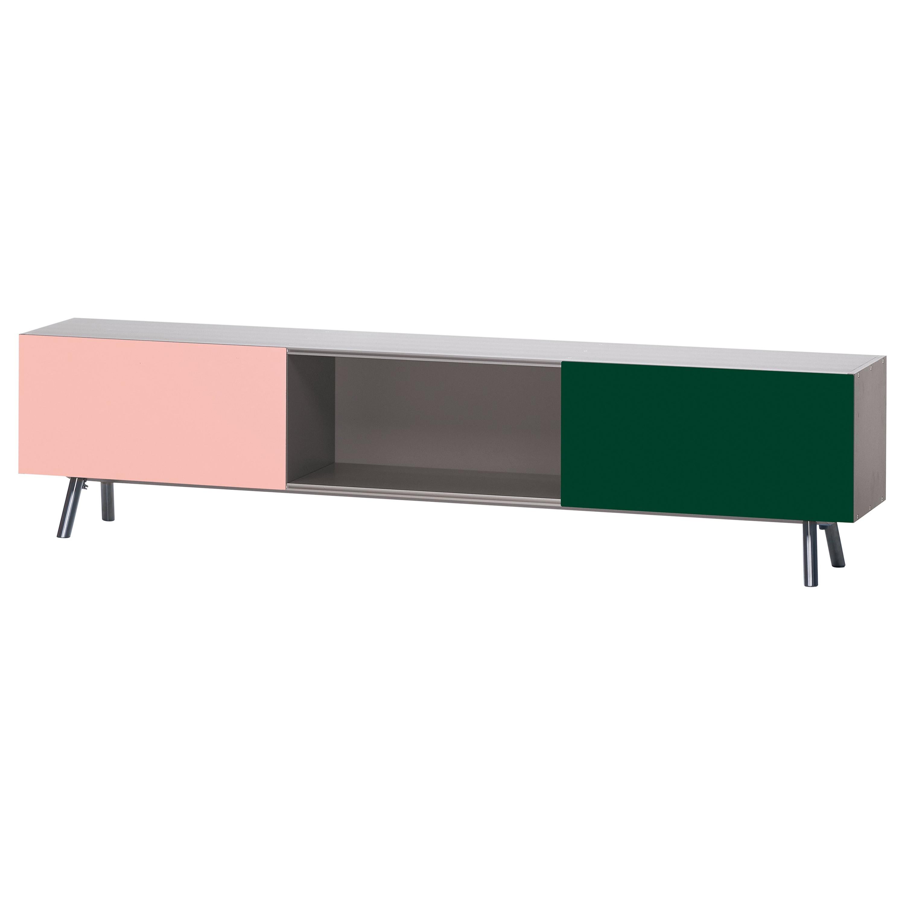 Vitra Kast 1 HU Cabinet in Pink and Dark Green by Maarten van Severen For Sale