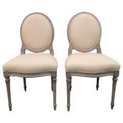 Pair of Antique Gustavian Style Chairs, 1870s