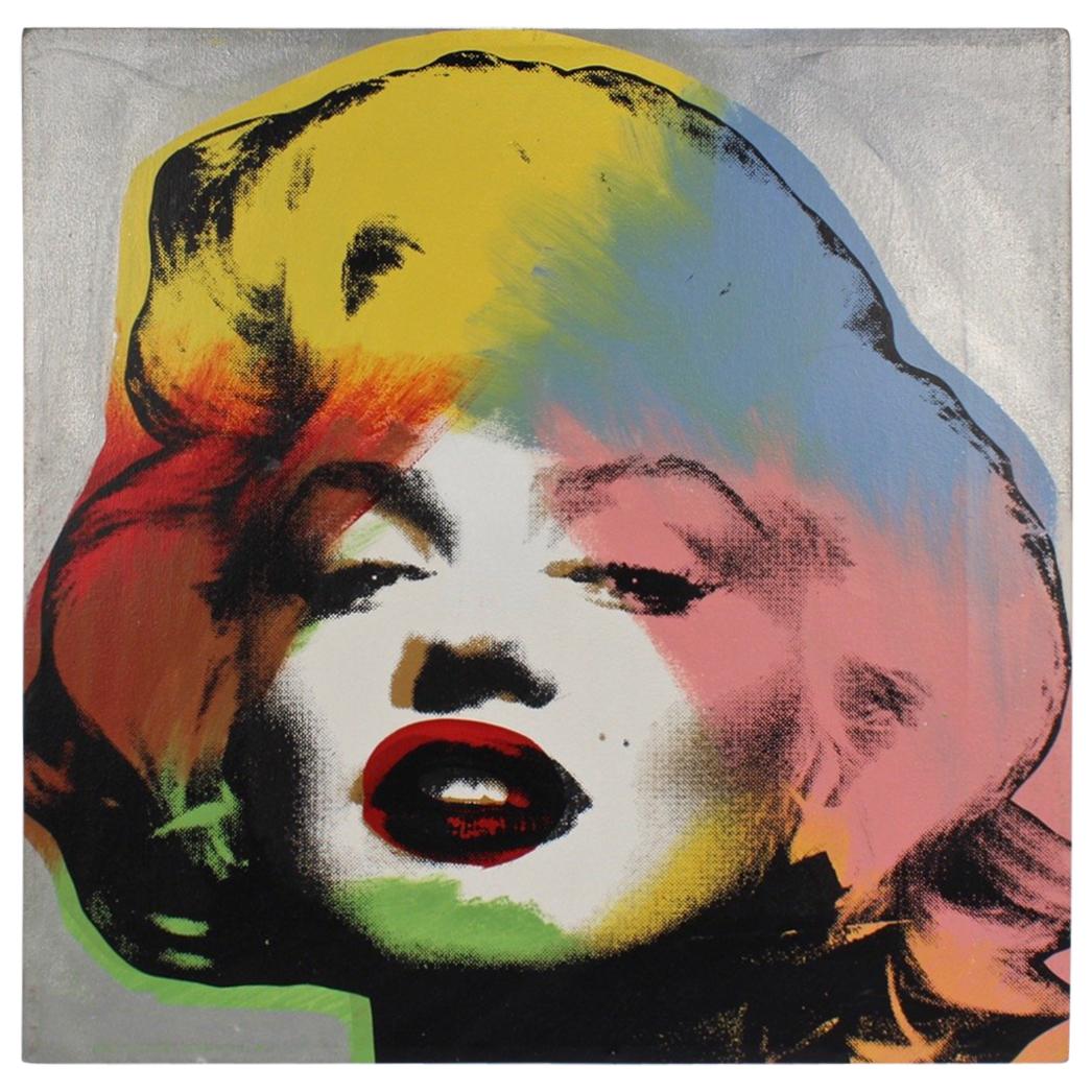 Marilyn Monroe Silver, a Pop-Art Screen-Print by SAK Steve Kaufman For Sale