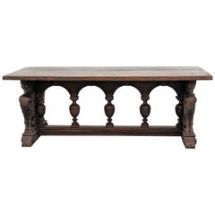19th Century Renaissance Style Winged Griffin Dining Table