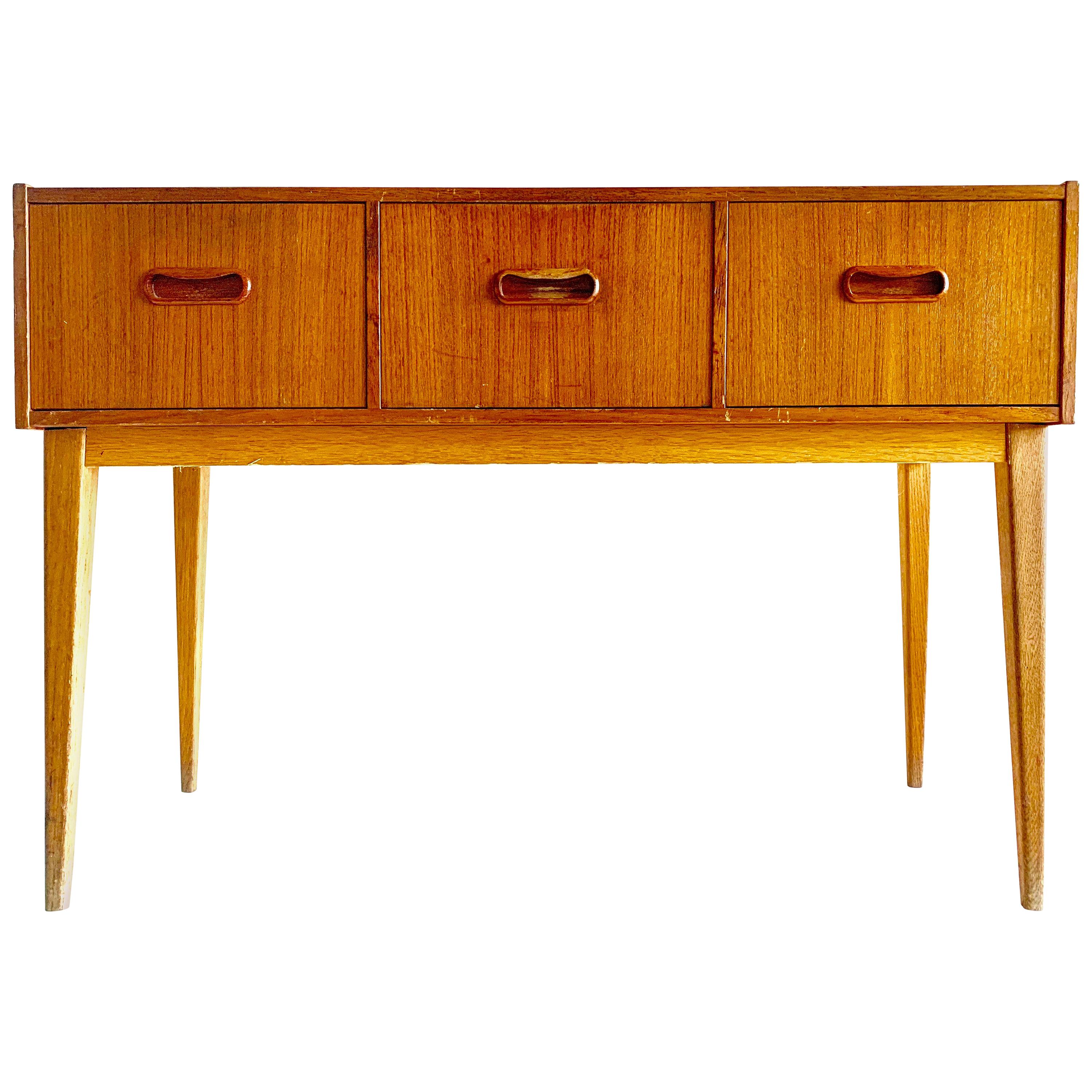 Swedish Midcentury Teak Chest of Drawers, 1960s For Sale