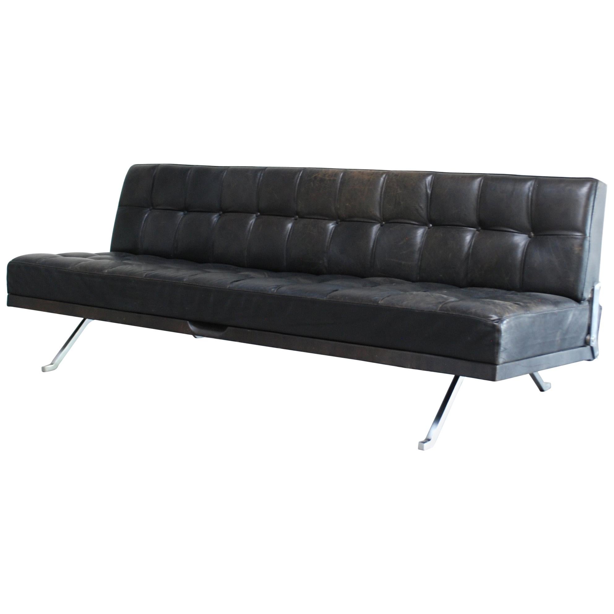 Johannes Spalt Daybed Leather Sofa Constanze by Wittmann