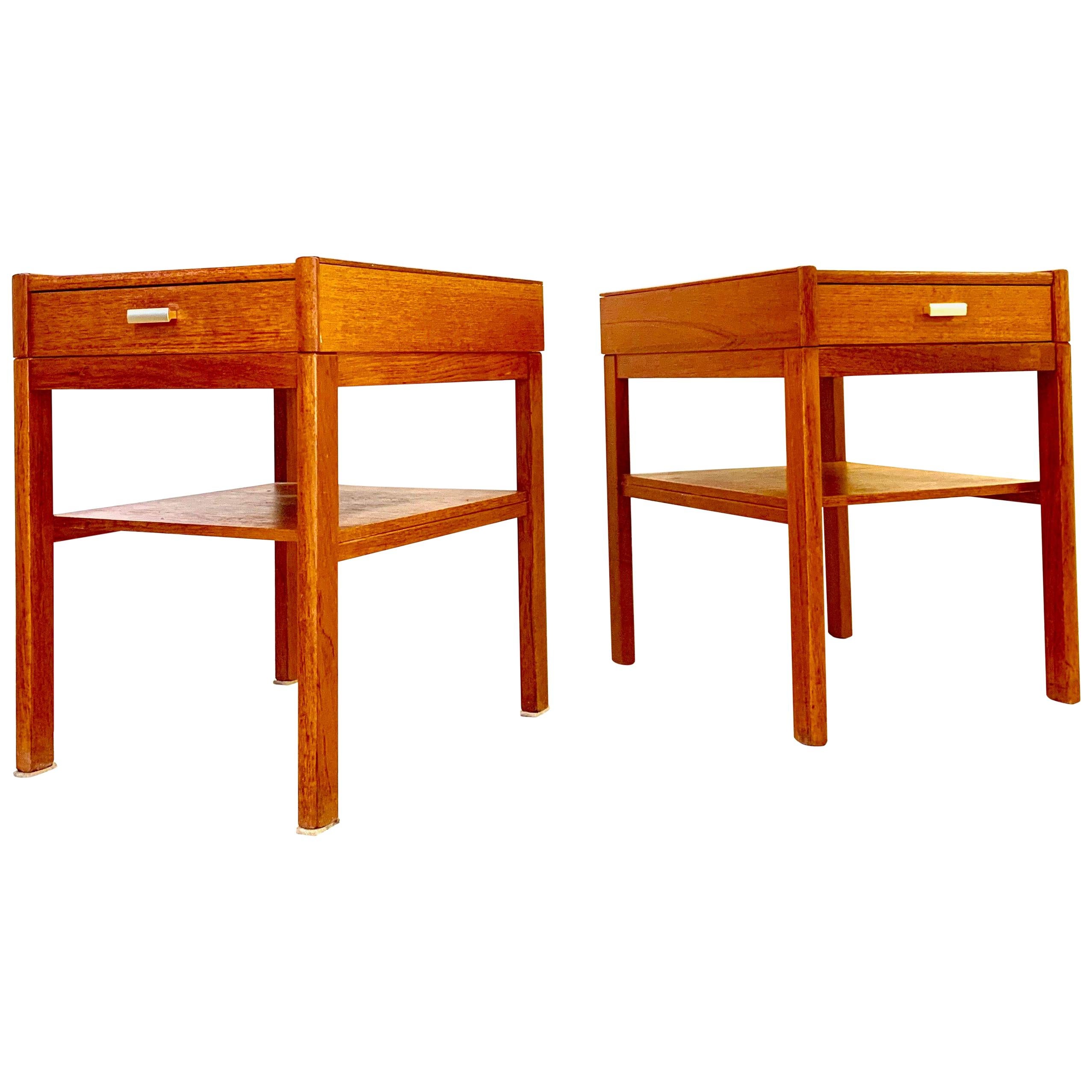 Pair of Midcentury Danish Teak Nightstands, 1960s