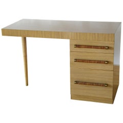 Petite Desk with Cane Handles Designed by T. H. Robsjohn-Gibbings for Widdicomb