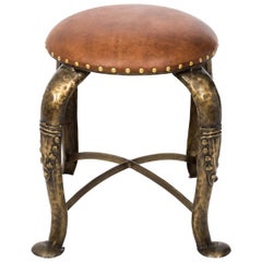 Leather Top Stool
