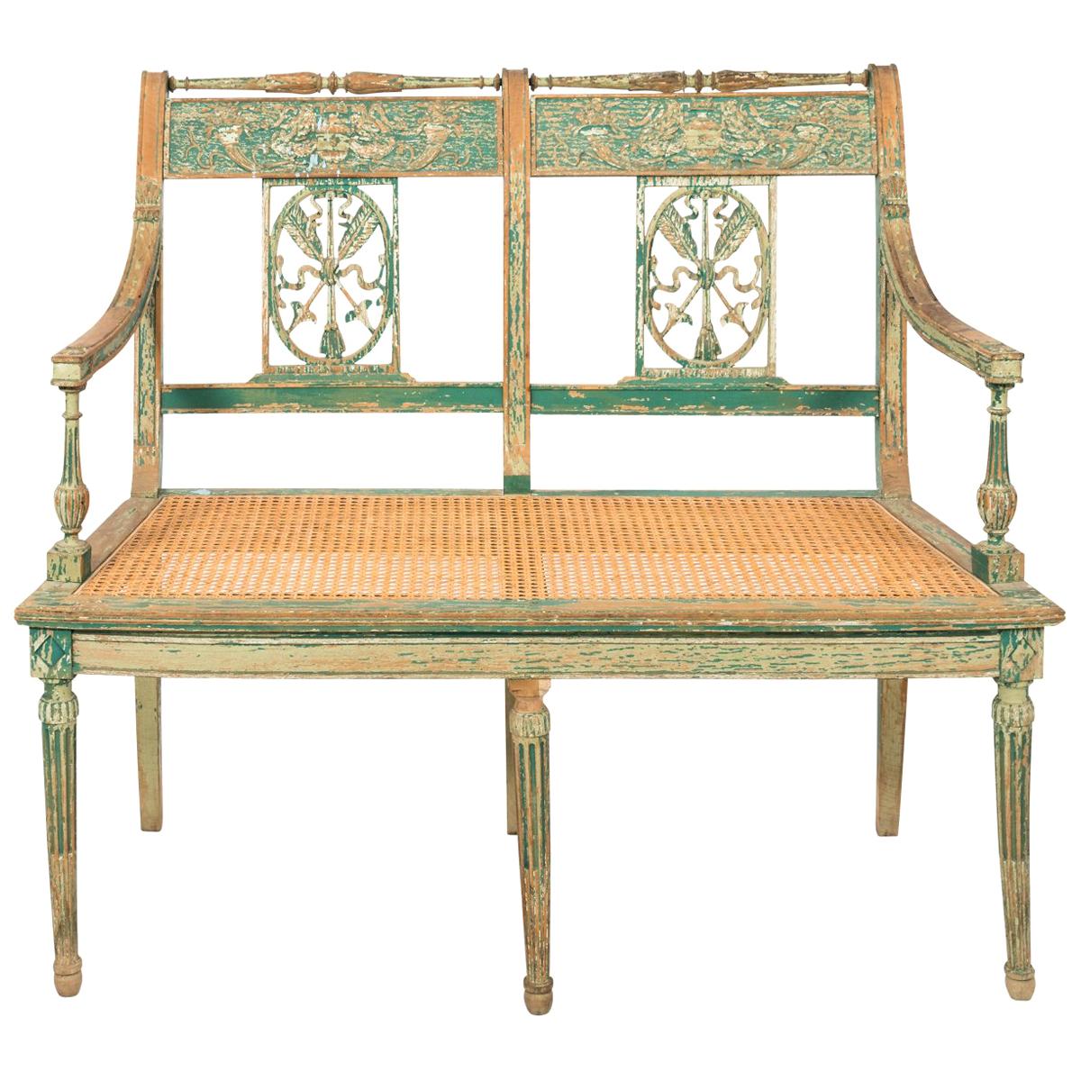 Late 19th Century Two-Seated French Bench